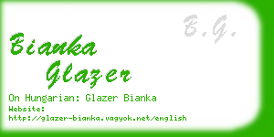 bianka glazer business card